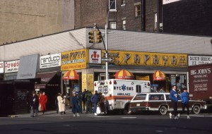 Papaya King, E. 86th St. and 3rd Ave., NYC, January 1989                   